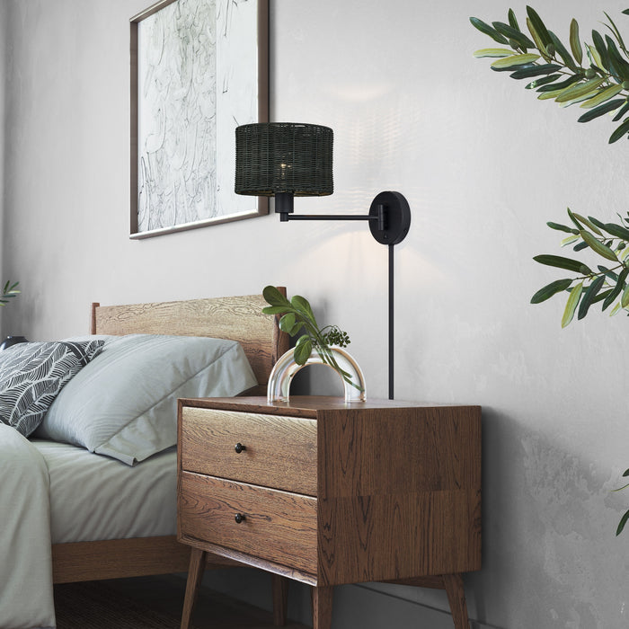 Livex Lighting - 60439-04 - One Light Swing Arm Wall Lamp - Weavington - Black