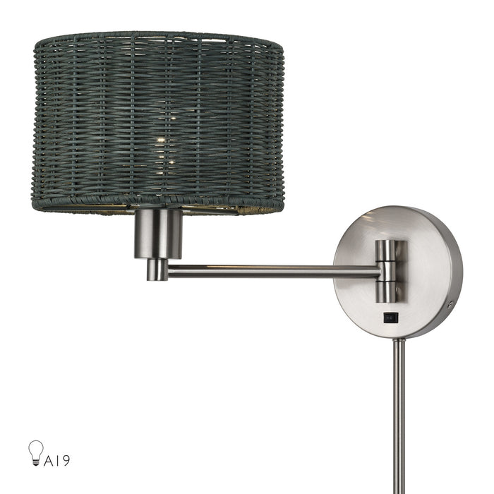 Livex Lighting - 60439-91 - One Light Swing Arm Wall Lamp - Weavington - Brushed Nickel