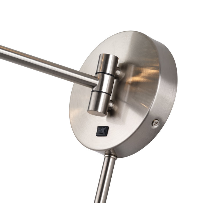 Livex Lighting - 60439-91 - One Light Swing Arm Wall Lamp - Weavington - Brushed Nickel