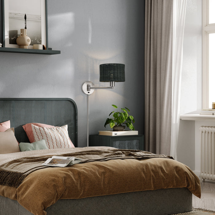 Livex Lighting - 60439-91 - One Light Swing Arm Wall Lamp - Weavington - Brushed Nickel