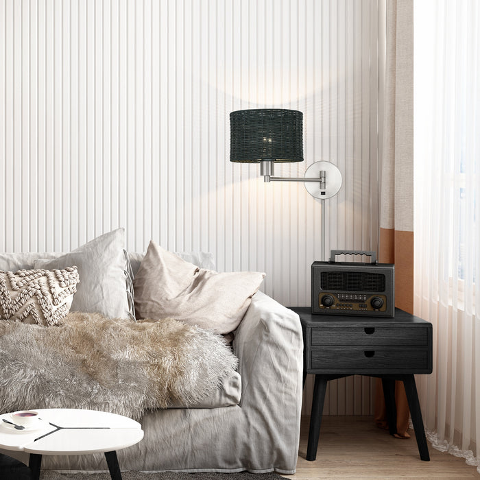 Livex Lighting - 60439-91 - One Light Swing Arm Wall Lamp - Weavington - Brushed Nickel