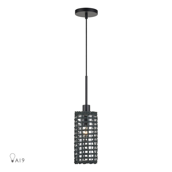 Livex Lighting - 60451-04 - One Light Mini Pendant - Twinewell - Black