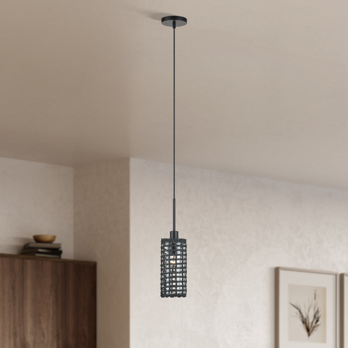 Livex Lighting - 60451-04 - One Light Mini Pendant - Twinewell - Black