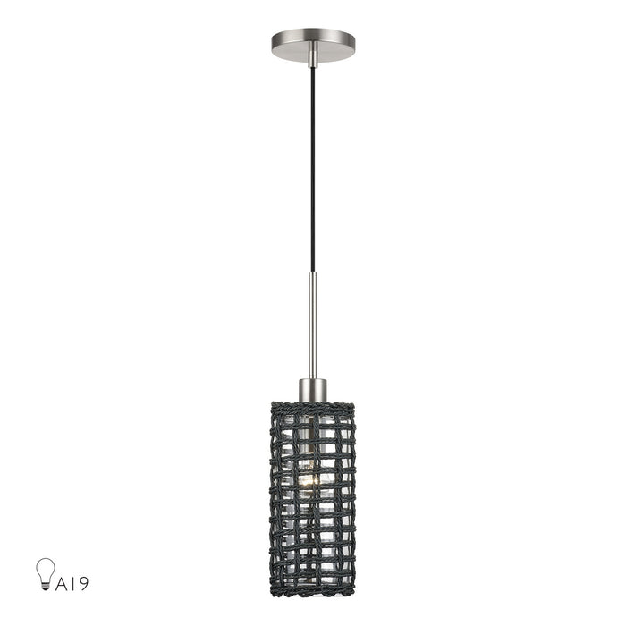 Livex Lighting - 60451-91 - One Light Mini Pendant - Twinewell - Brushed Nickel