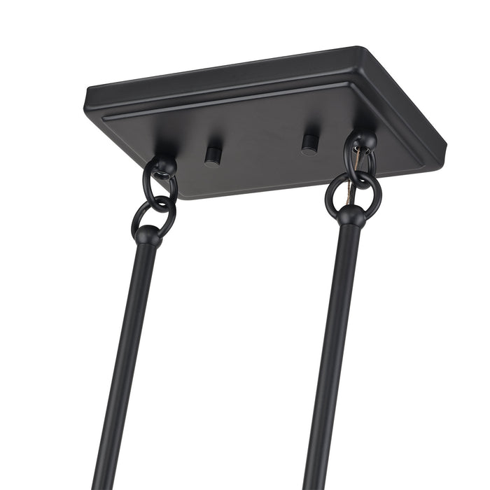 Livex Lighting - 60552-04 - Three Light Linear Chandelier - Weavington - Black