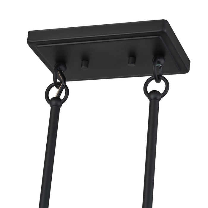 Livex Lighting - 60553-04 - Four Light Linear Chandelier - Weavington - Black