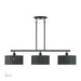 Livex Lighting - 60554-04 - Three Light Linear Chandelier - Weavington - Black