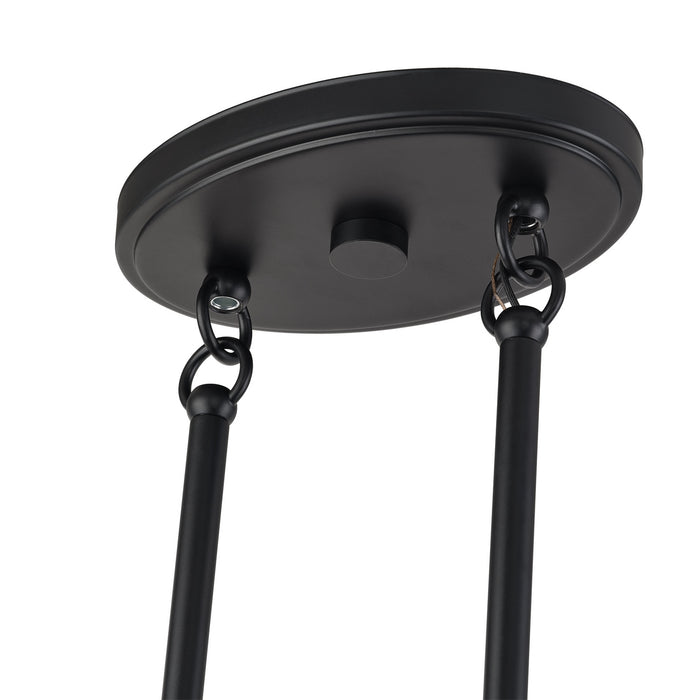 Livex Lighting - 60554-04 - Three Light Linear Chandelier - Weavington - Black