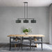 Livex Lighting - 60554-04 - Three Light Linear Chandelier - Weavington - Black