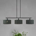 Livex Lighting - 60554-04 - Three Light Linear Chandelier - Weavington - Black