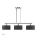 Livex Lighting - 60554-91 - Three Light Linear Chandelier - Weavington - Brushed Nickel