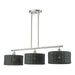 Livex Lighting - 60554-91 - Three Light Linear Chandelier - Weavington - Brushed Nickel