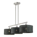 Livex Lighting - 60554-91 - Three Light Linear Chandelier - Weavington - Brushed Nickel