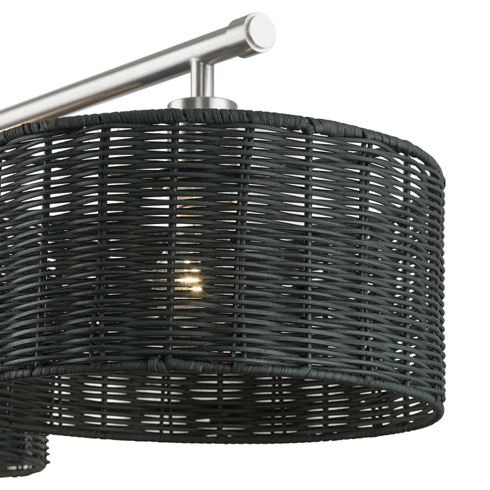 Livex Lighting - 60554-91 - Three Light Linear Chandelier - Weavington - Brushed Nickel