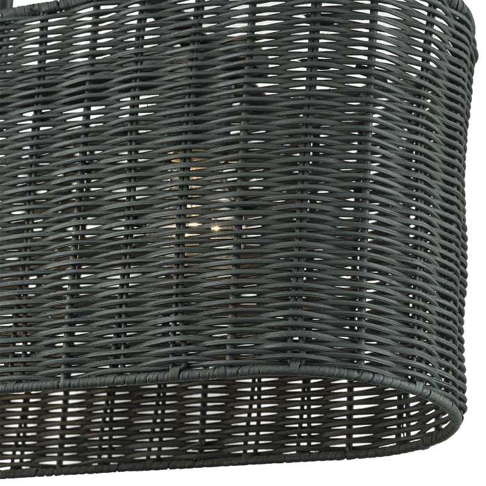 Livex Lighting - 60556-04 - Four Light Linear Chandelier - Weavington - Black