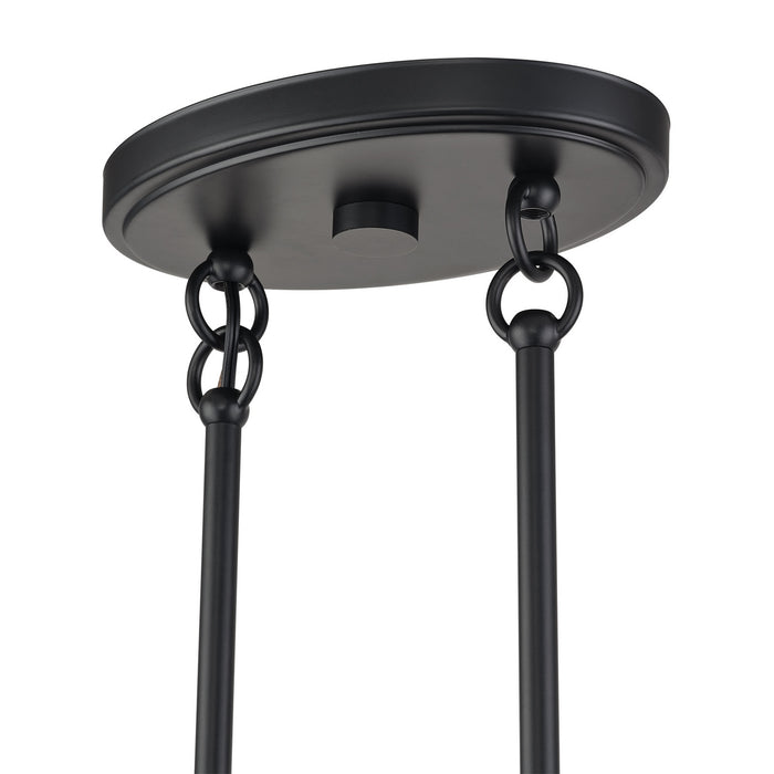 Livex Lighting - 60556-04 - Four Light Linear Chandelier - Weavington - Black