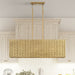 Livex Lighting - 60582-48 - Three Light Linear Chandelier - Weavington - Antique Gold Leaf