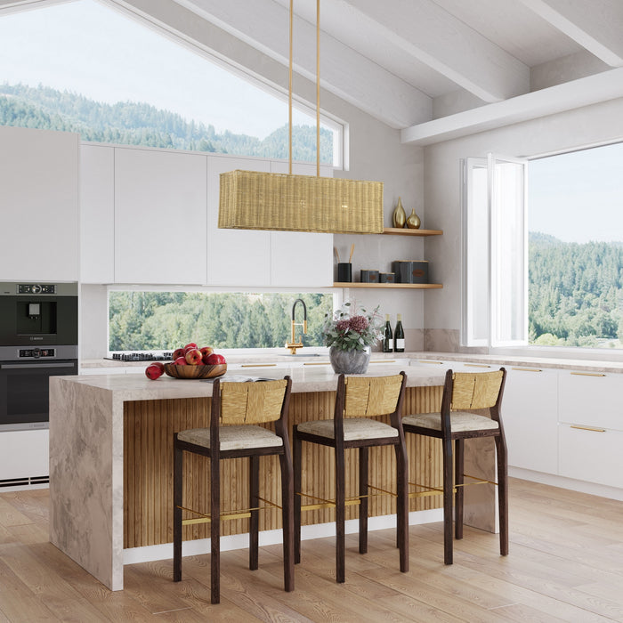 Livex Lighting - 60582-48 - Three Light Linear Chandelier - Weavington - Antique Gold Leaf