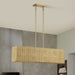 Livex Lighting - 60583-48 - Four Light Linear Chandelier - Weavington - Antique Gold Leaf