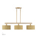 Livex Lighting - 60585-48 - Three Light Linear Chandelier - Weavington - Antique Gold Leaf