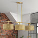 Livex Lighting - 60585-48 - Three Light Linear Chandelier - Weavington - Antique Gold Leaf