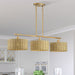Livex Lighting - 60585-48 - Three Light Linear Chandelier - Weavington - Antique Gold Leaf