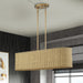 Livex Lighting - 60587-48 - Four Light Linear Chandelier - Weavington - Antique Gold Leaf
