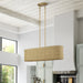Livex Lighting - 60587-48 - Four Light Linear Chandelier - Weavington - Antique Gold Leaf