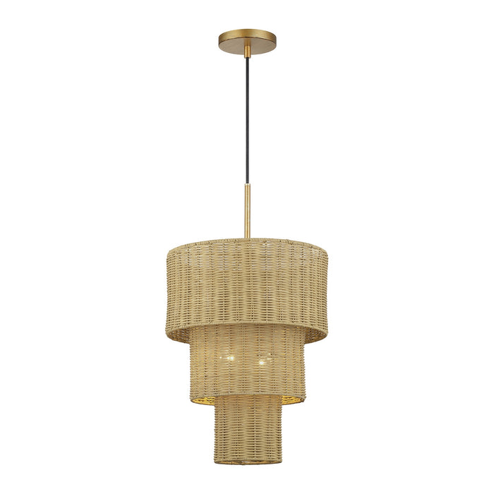 Livex Lighting - 60595-48 - Two Light Pendant - Weavington - Antique Gold Leaf