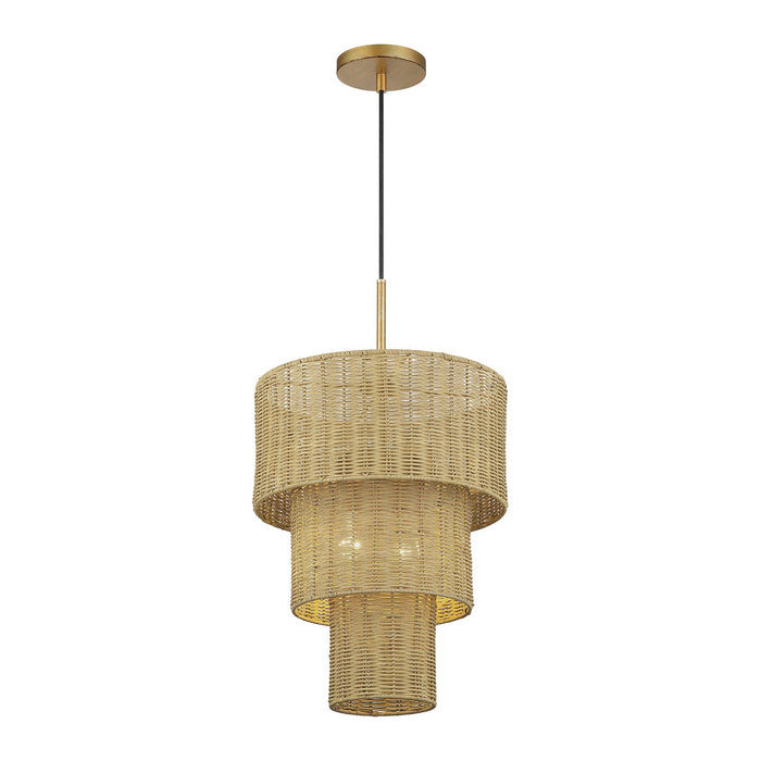 Livex Lighting - 60595-48 - Two Light Pendant - Weavington - Antique Gold Leaf
