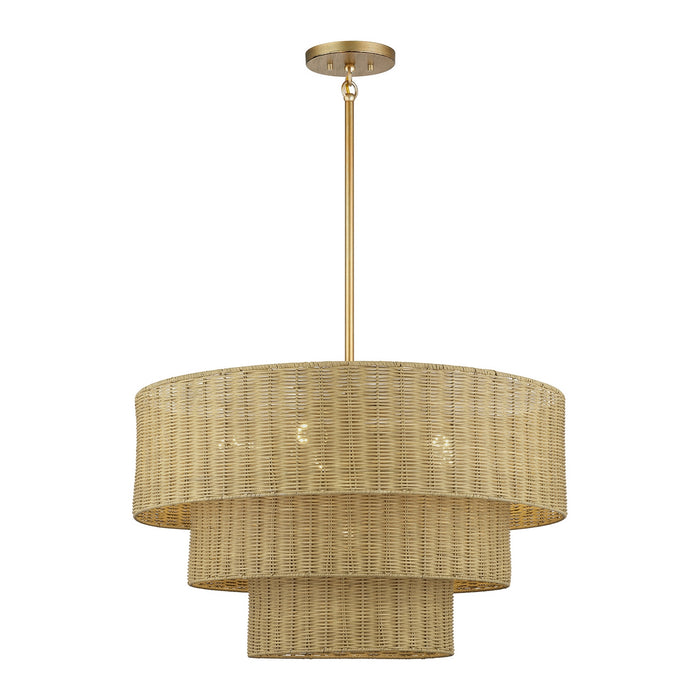 Livex Lighting - 60596-48 - Six Light Chandelier - Weavington - Antique Gold Leaf