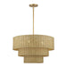 Livex Lighting - 60596-48 - Six Light Chandelier - Weavington - Antique Gold Leaf
