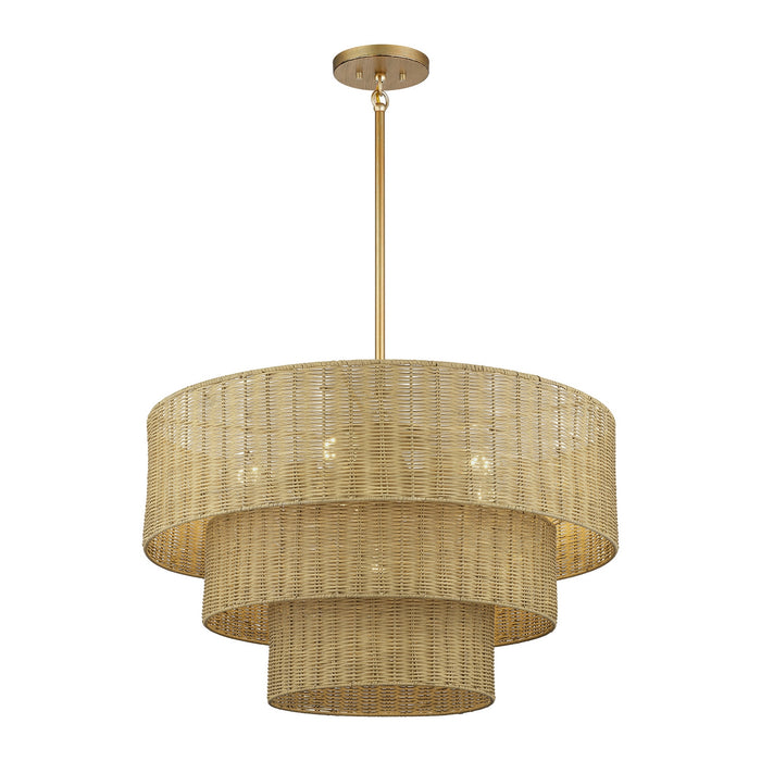 Livex Lighting - 60596-48 - Six Light Chandelier - Weavington - Antique Gold Leaf
