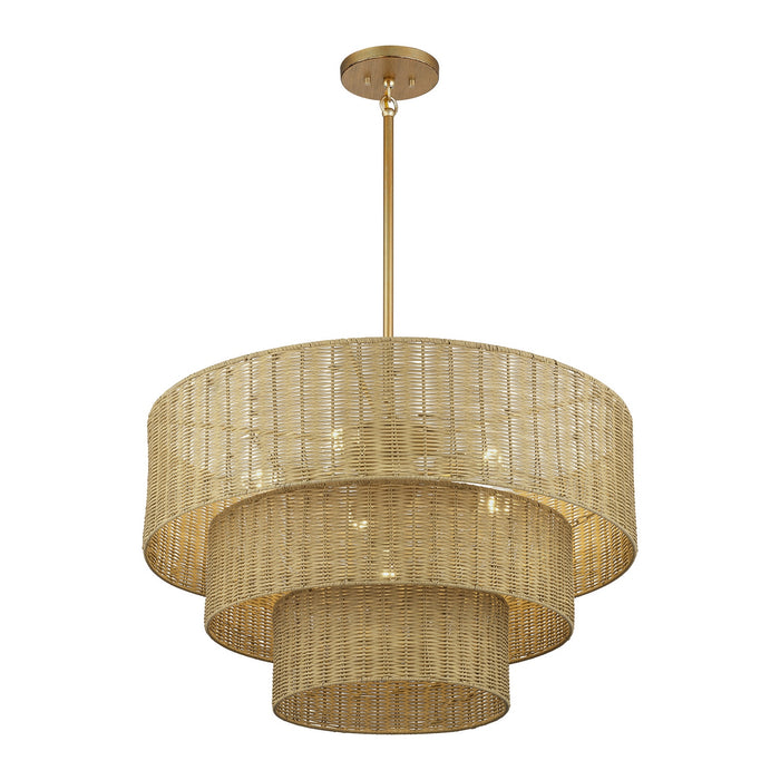 Livex Lighting - 60596-48 - Six Light Chandelier - Weavington - Antique Gold Leaf