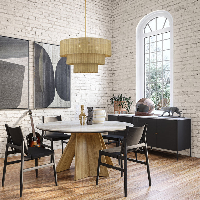 Livex Lighting - 60596-48 - Six Light Chandelier - Weavington - Antique Gold Leaf