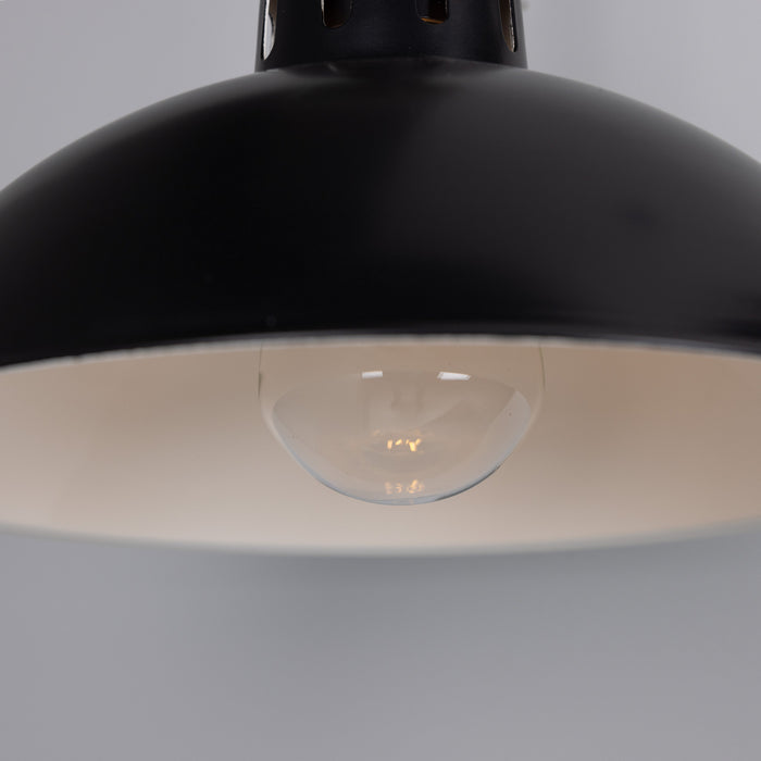 Mullan Lighting - MLBWL051PCMBKCL - One Light Wall Sconce - Talise - Matt Black & White Inner