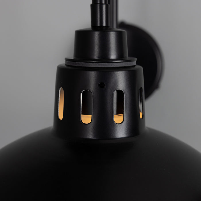 Mullan Lighting - MLBWL051PCMBKCL - One Light Wall Sconce - Talise - Matt Black & White Inner