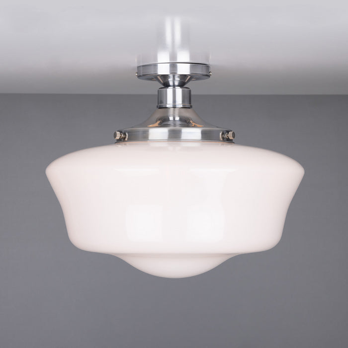 Mullan Lighting - MLCF03POLCHR - One Light Flush Mount - Schoolhouse - Polished Chrome