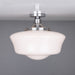 Mullan Lighting - MLCF03POLCHR - One Light Flush Mount - Schoolhouse - Polished Chrome