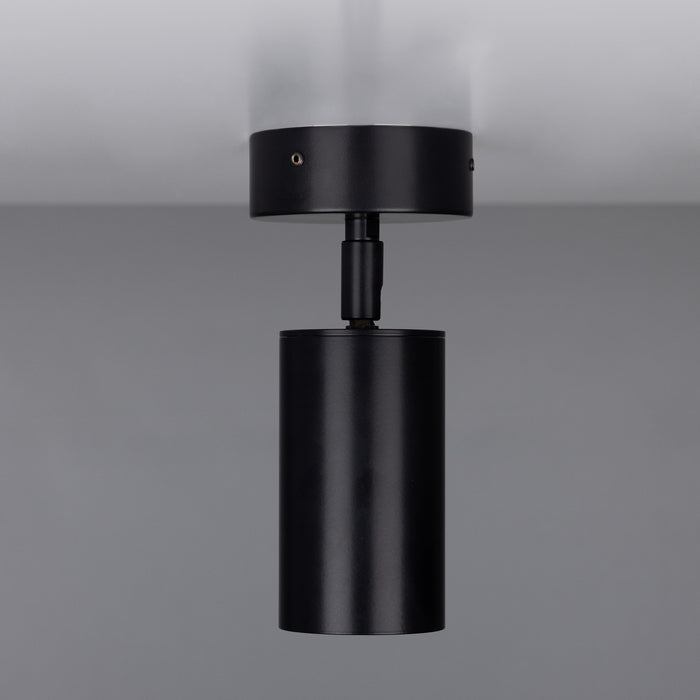Mullan Lighting - MLCF121PCMBK - One Light Flush Mount - Evanston - Matte Black