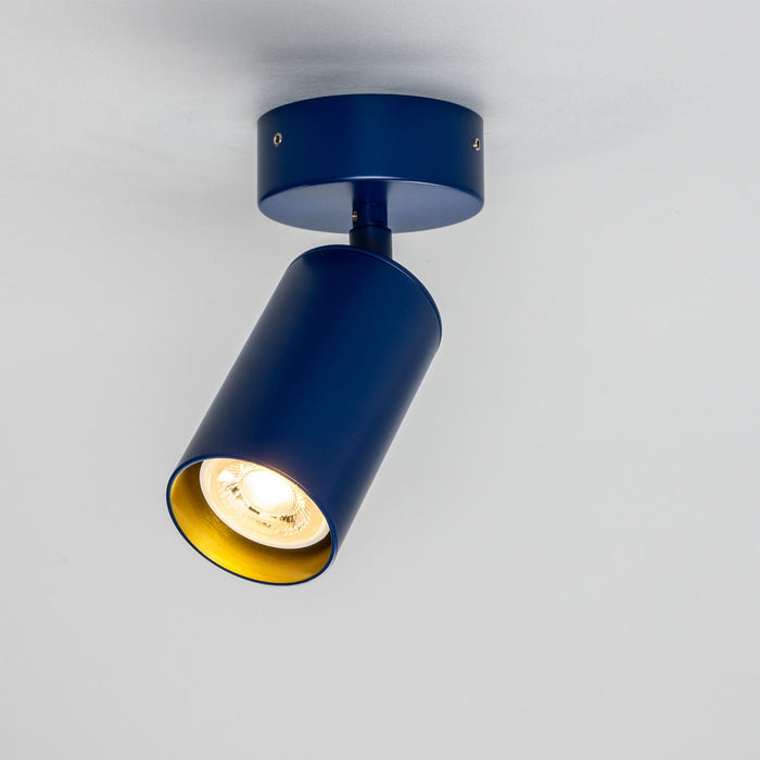 Mullan Lighting - MLCF121PCMSB - One Light Flush Mount - Evanston - Pc Sapphire Blue