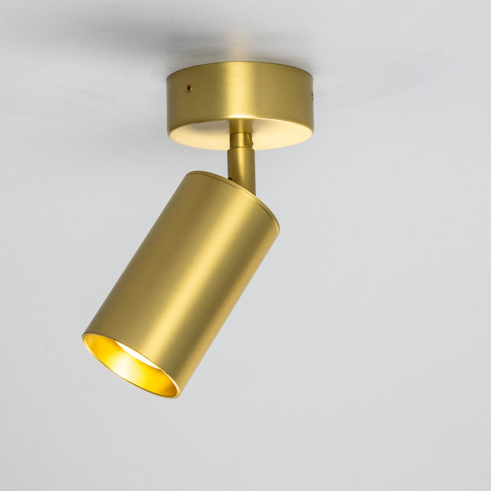 Mullan Lighting - MLCF121SATBRS - One Light Flush Mount - Evanston - Satin Brass