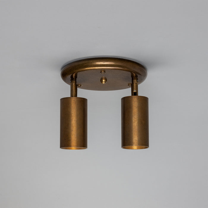 Mullan Lighting - MLCF132ANTBRS - Two Light Flush Mount - Evanston - Antique Brass