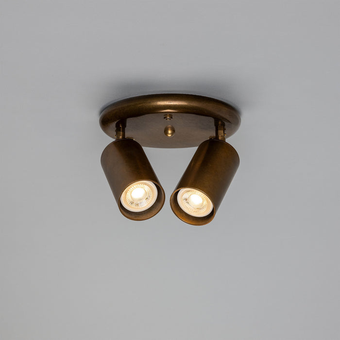 Mullan Lighting - MLCF132ANTBRS - Two Light Flush Mount - Evanston - Antique Brass
