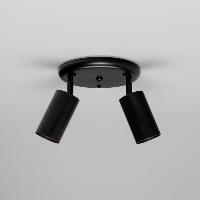Mullan Lighting - MLCF132PCMBK - Two Light Flush Mount - Evanston - Powder-Coated Matte Black