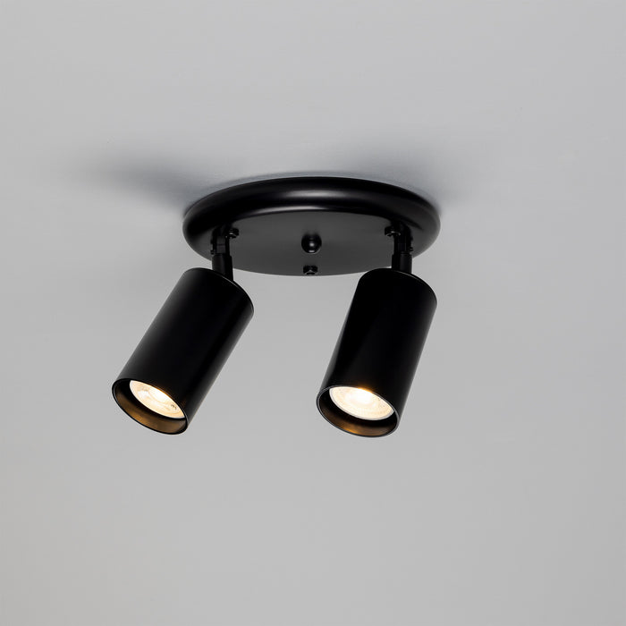 Mullan Lighting - MLCF132PCMBK - Two Light Flush Mount - Evanston - Powder-Coated Matte Black