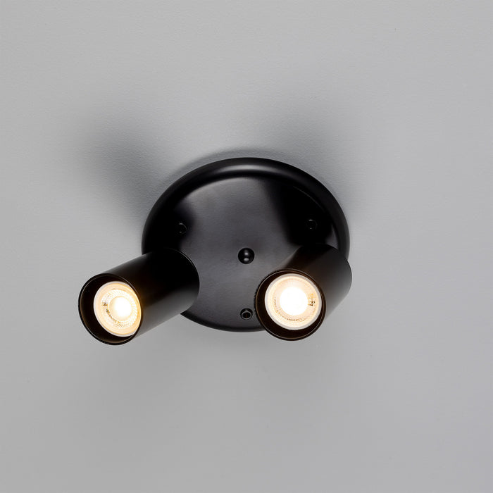 Mullan Lighting - MLCF132PCMBK - Two Light Flush Mount - Evanston - Powder-Coated Matte Black