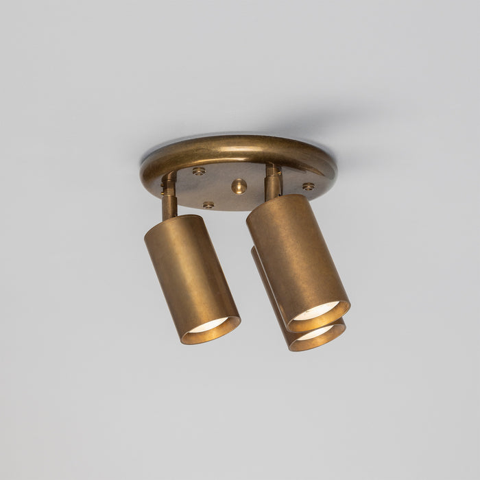 Mullan Lighting - MLCF133ANTBRS - Three Light Flush Mount - Evanston - Antique Brass