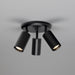Mullan Lighting - MLCF133PCMBK - Three Light Flush Mount - Evanston - Powder-Coated Matte Black
