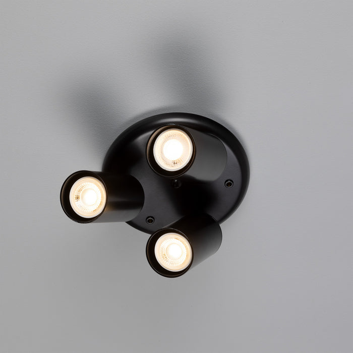Mullan Lighting - MLCF133PCMBK - Three Light Flush Mount - Evanston - Powder-Coated Matte Black